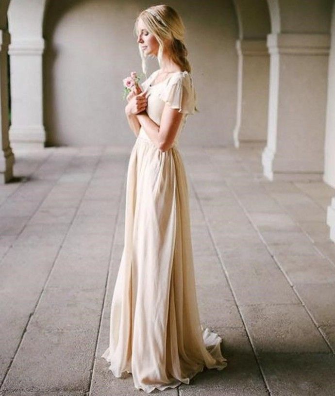Wedding Dresses,Chiffon Wedding Dresses,Beach Wedding Dresses,Short Sleeve Wedding Dresses,Country Wedding Dresses