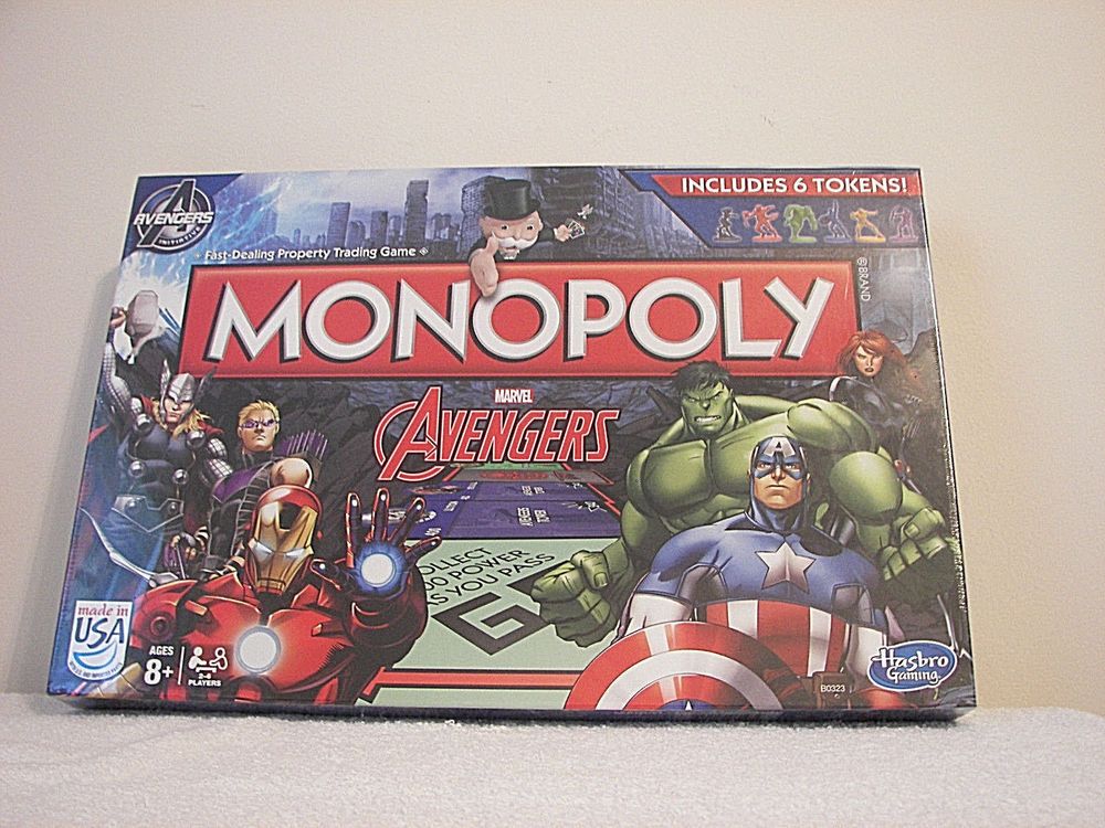 NIB Monopoly Marvel Avengers Board Game B0323 Hasbro