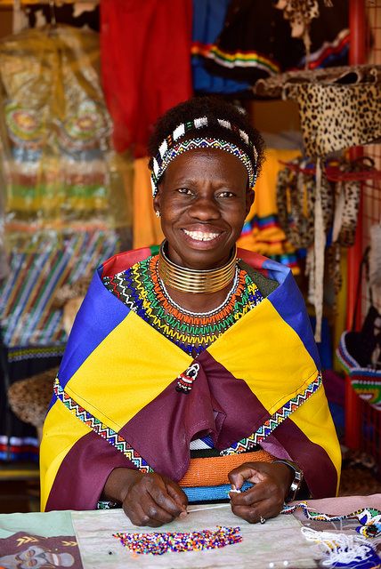 Woman Of Ndebele Village Mpumalanga South Africa African