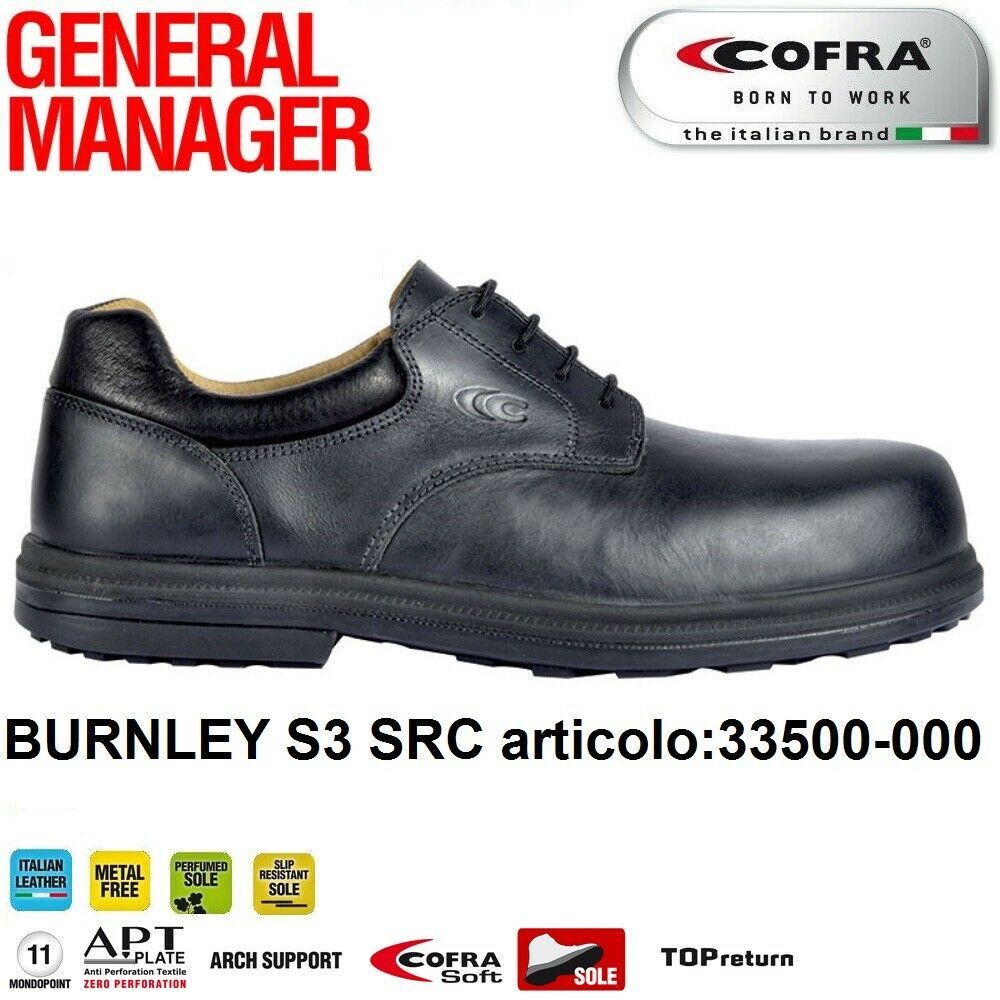 SCARPE ANTINFORTUNISTICA COFRA BURNLEY S3 SRC calzature per SCARPE ANTINFORTUNISTICA COFRA BURNLEY S3 SRC calzature per
