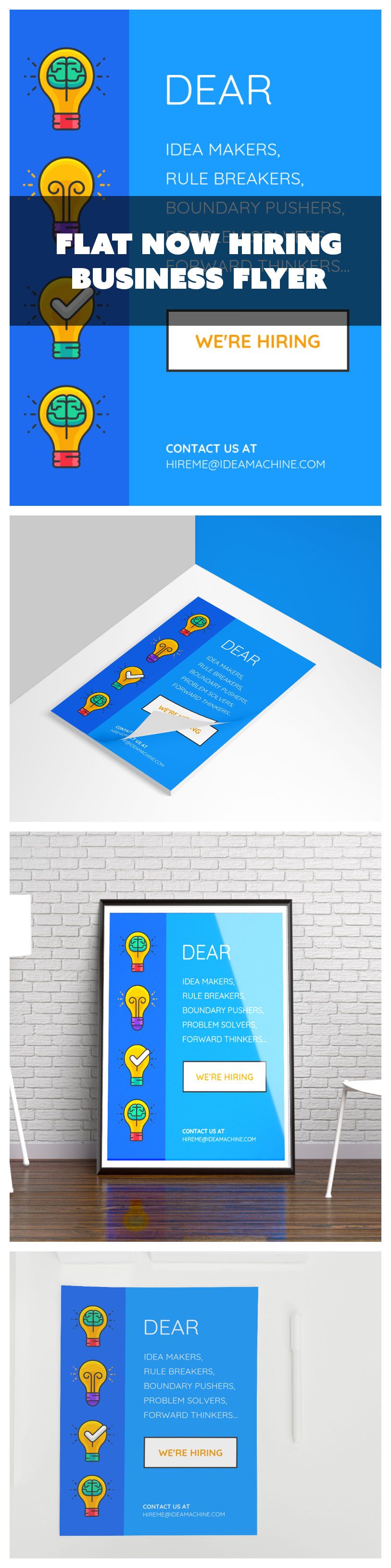 playful flat now hiring business flyer idea venngage flyer gallery