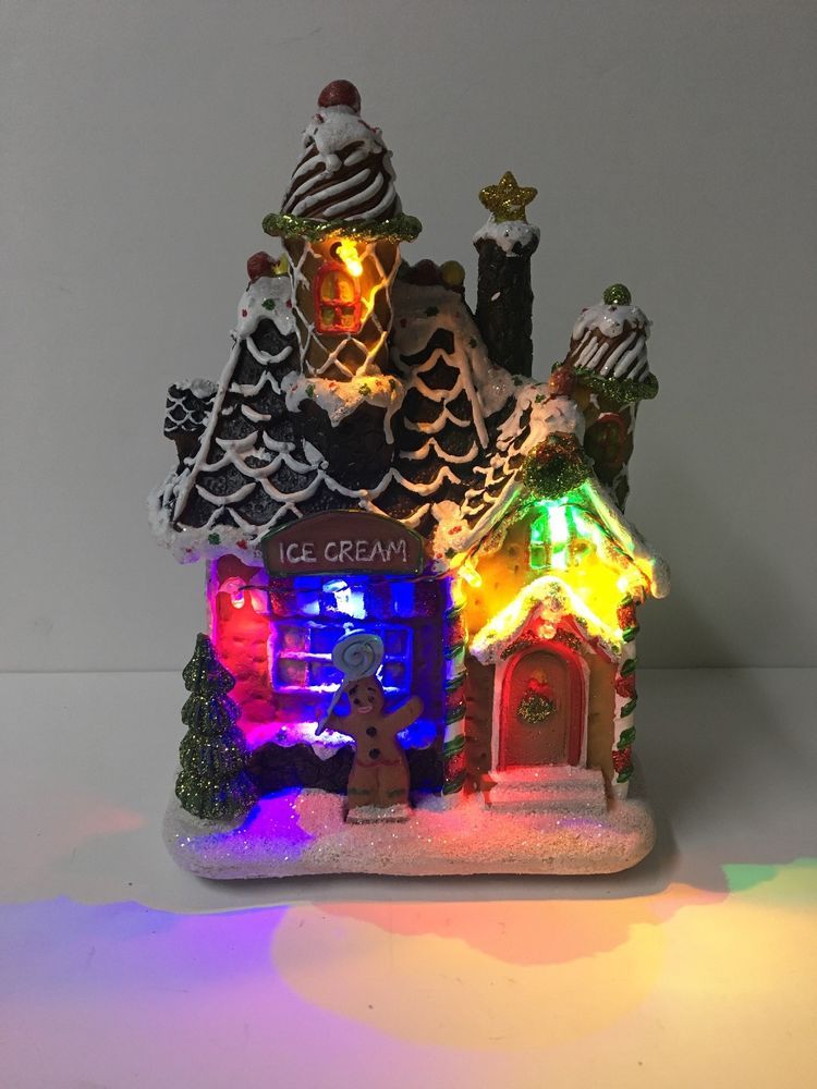LED House Ice Cream Gingerbread Man Village Town Christmas Holiday LED House Ice Cream Gingerbread Man Village Town Christmas Holiday Decoration #CVS - LED House Ice Cream Gingerbread Man Village Town Christmas Holiday