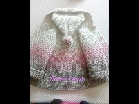 Kapüşonlu Degrade Bebek Hırka Yapılışı Videolu Kapüşonlu Degrade Bebek Hırka Yapılışı Videolu