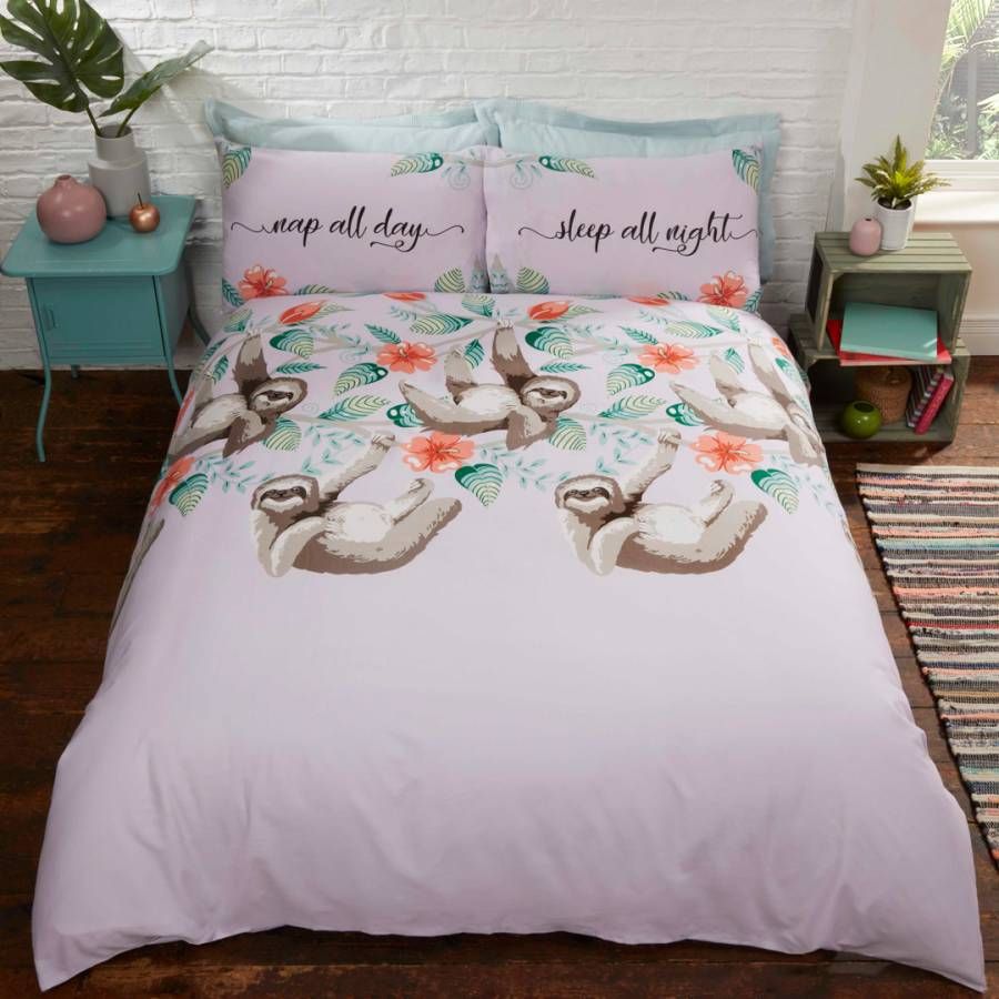 Simply Sloths Single Duvet Cover Set in Sloth King Size Duvet Cover Set by