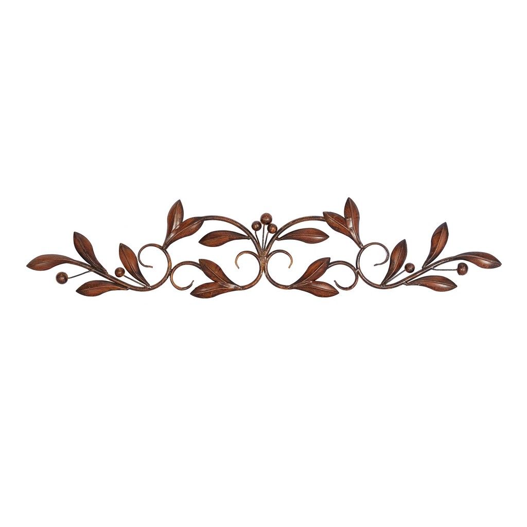 Juniper + Ivory 36 In. x 8 In. Traditional Floral Wall Decor Brown Metal - Juniper + Ivory 99544 DIY your interior by hanging this decorative wall fixture in any room in the house or office needing a wide negative space filler. Give your wall some life and depth with this botanical wall sculpture Decor. Features a scrolled vine design with cut-out leaves and berries. This item ships in one carton. Give your wall some life and depth with this botanical wall sculpture Decor. Item is ready to hang Small Wall Decor, Floral Wall Decor, Metal Wall Decor, Metal Wall Art, Contemporary Wall Decor, Modern Decor, Contemporary Style, Vine Design, Wall Art For Sale