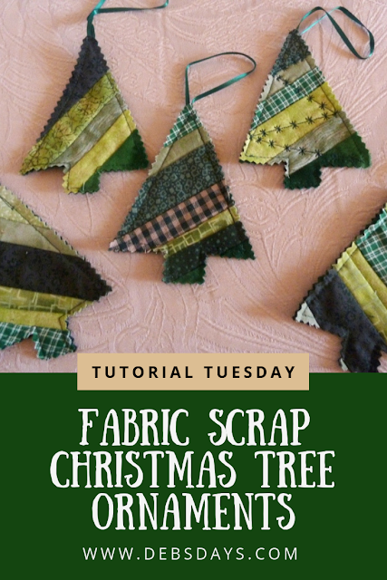 How to Make Scrap Fabric Christmas Tree Ornaments - Day 279 of 365, Tutorial Tuesday