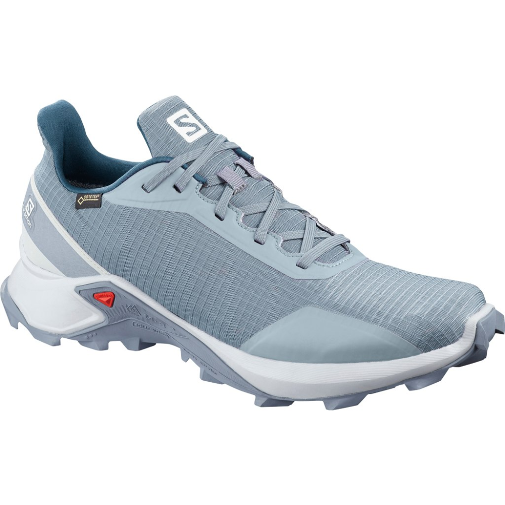 Image Of Salomon Alphacross Gtx Trail Running Shoe Flint Stone Pearl Blue Sargasso Sea Trail Running Schuhe Bootsschuhe Schuhe