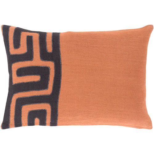 Surya Nairobi Orange And Black 13 Inch X 19 Pillow Cover Nairobi Orange And Black 13 Inch X 19 Pillow Cover