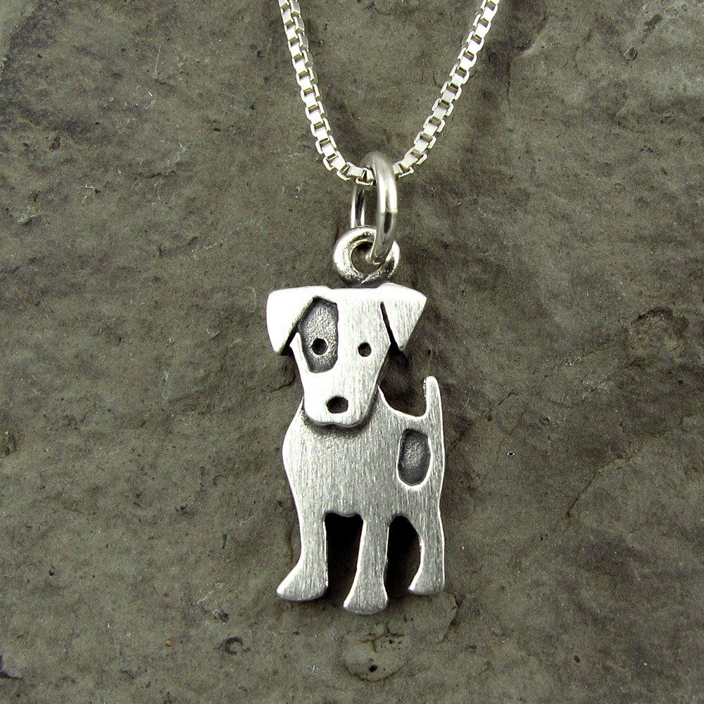 JRT gift Jack Russell necklace - Jack Russell jewelry sterling silver Jack Russell Terrier initial necklace JRT jewelry dog jewelry