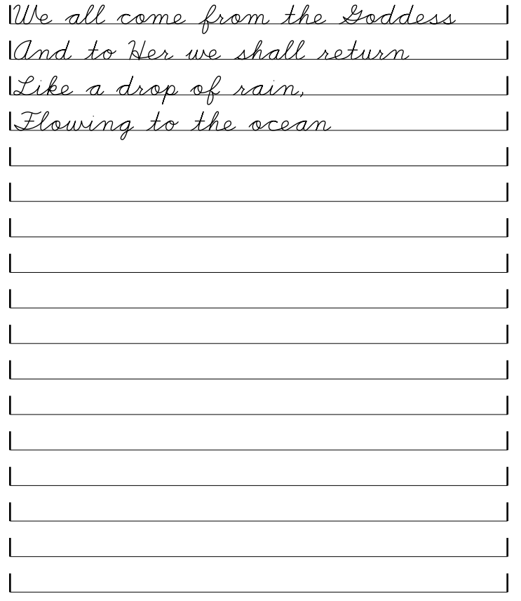 pagan handwriting printables wiccan rede wiccan handwriting worksheets