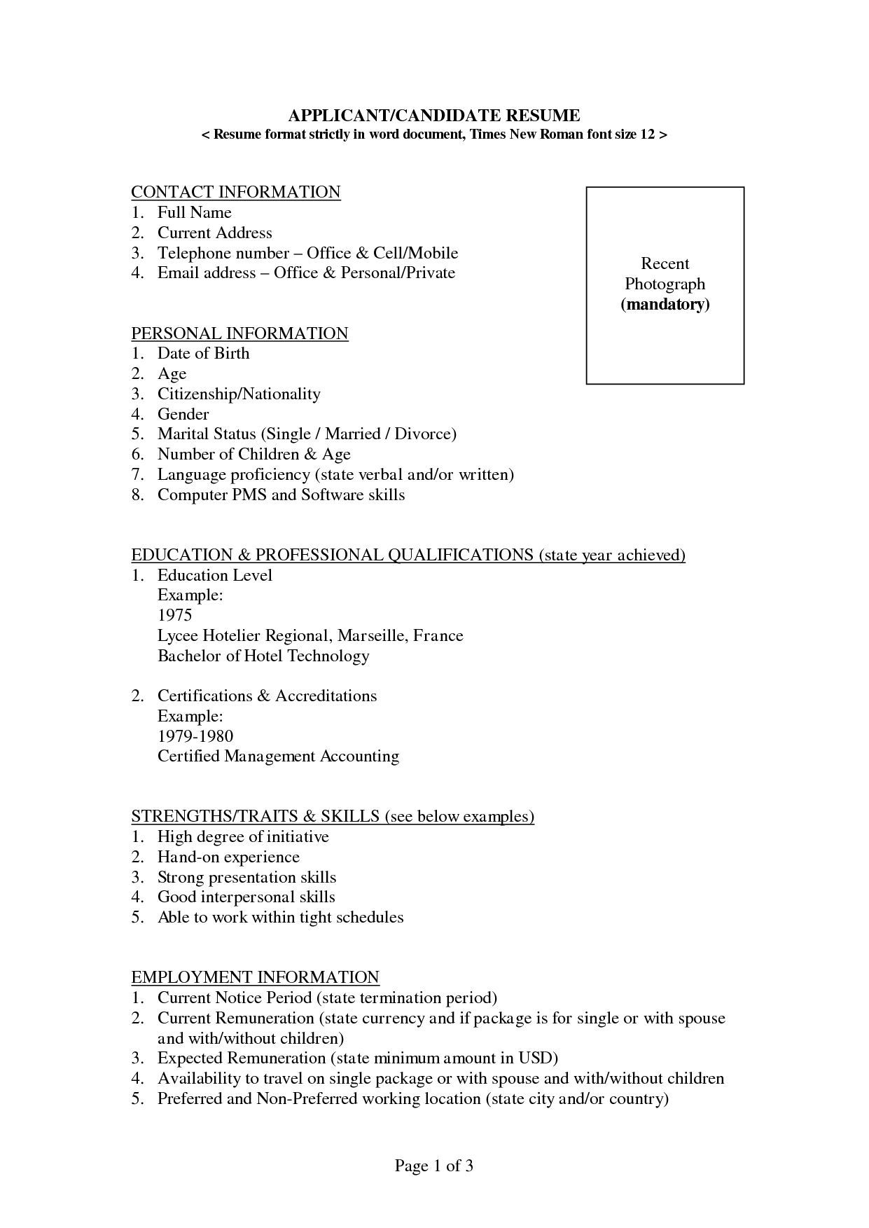 traditional 2 resume format 2 resume format sample resume resume traditional