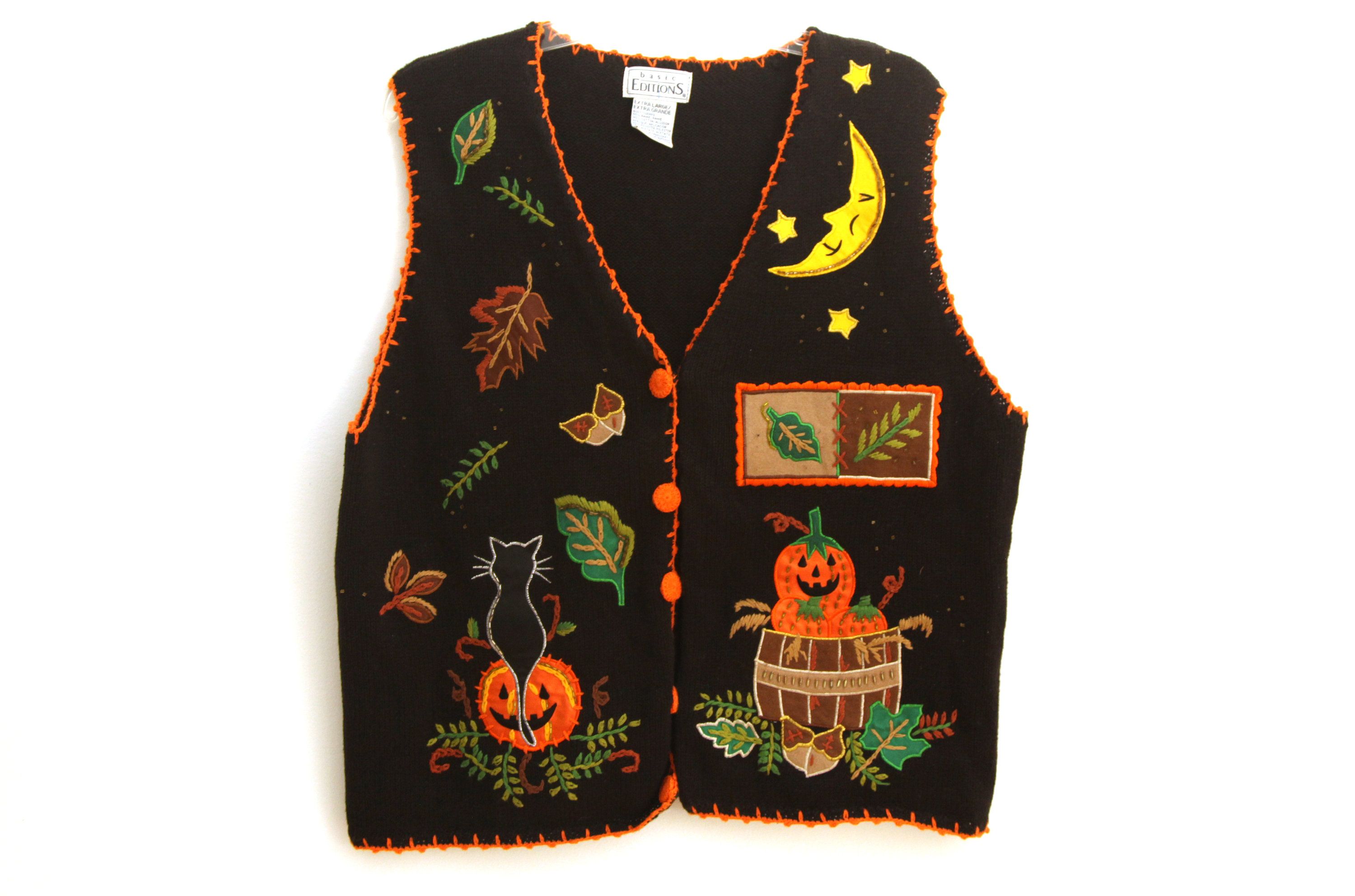 Halloween vest handmade extra large womens shirt top costume grandma party