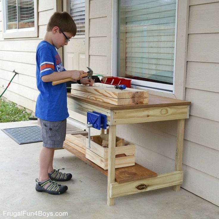 Kids Workbench Plans: Build Your Own Kids Woodworking Space Kids Workbench Plans Woodworking for Kids The post Kids Workbench Plans: Build Your Own Kids Woodworking Space appeared first on Woodworking Diy. #woodworkingprojectschair