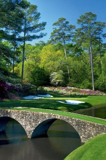 Along with Pebble Beach in California and the Old Course at St. Andrews in Scotland, Augusta is among the world’s most famous golf courses. Even if the Masters wasn’t played here every year, you’d still have one of the most memorable layouts with unrivaled topography and aesthetics. The traditional deep green fairways with minimal rough provides a feeling of uniformity throughout the grounds that has been copied at other courses. This is the best sanctuary in golf. Top Golf Courses, Famous Golf Courses, Augusta Golf, Augusta National Golf Club, Golf Course Photography, Masters Golf, Beach Golf, Golf Lessons, Golf Sport