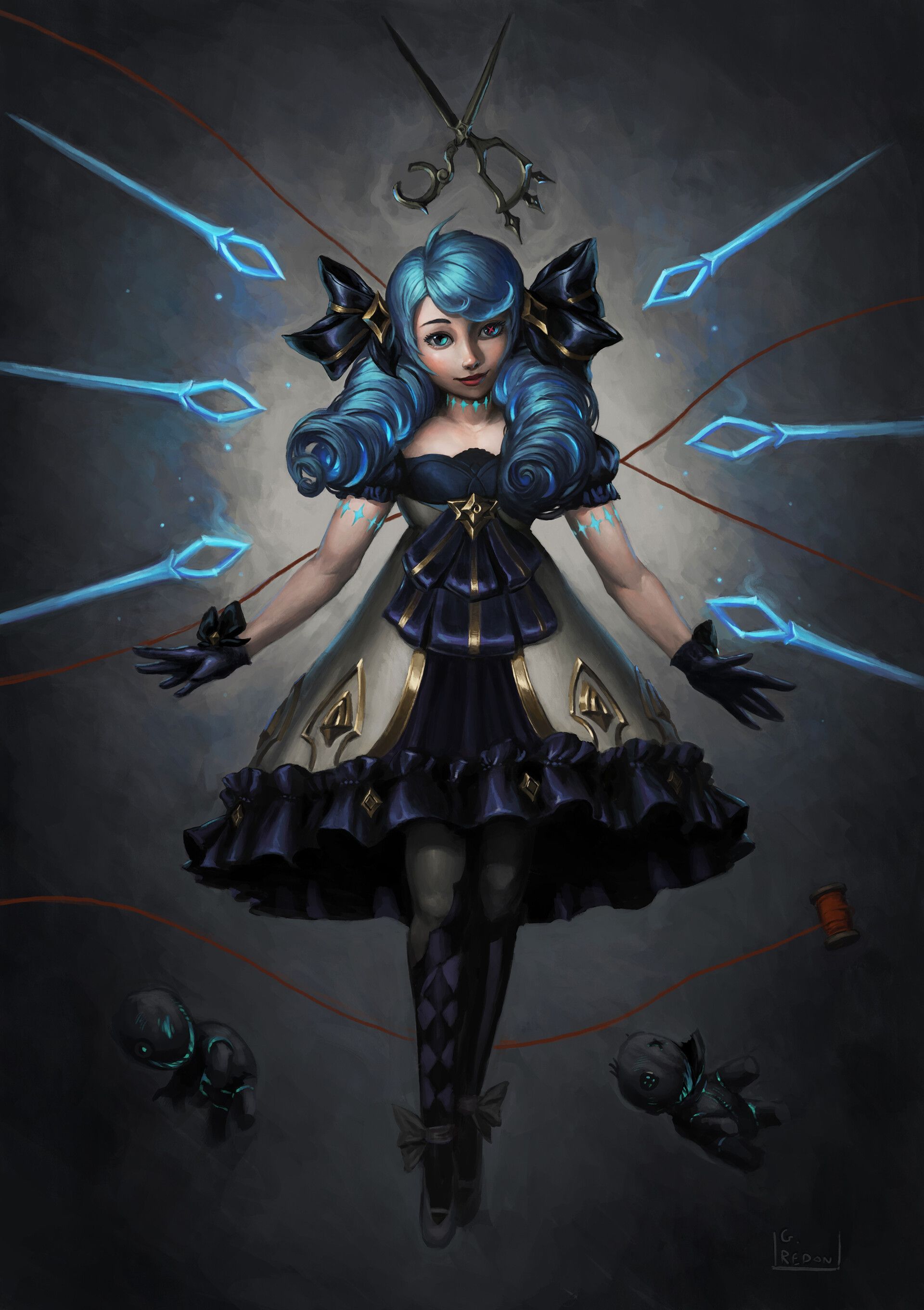 "Gwen (League of Legends fan art) " by G. Redon | League of legends
