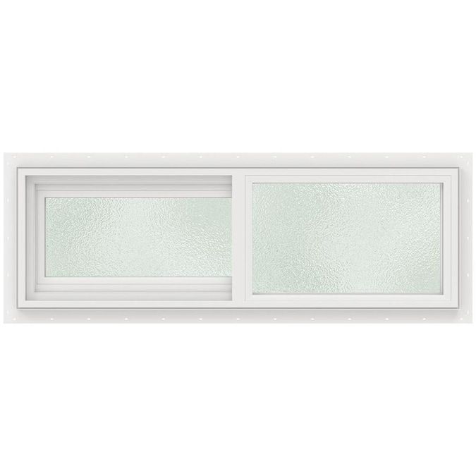 Jeld Wen V 2500 35 5 In X 11 5 In Left Operable Vinyl New Construction White Sliding Window Lowes Com In 2020 Sliding Windows Jeld Wen Fiberglass Mesh