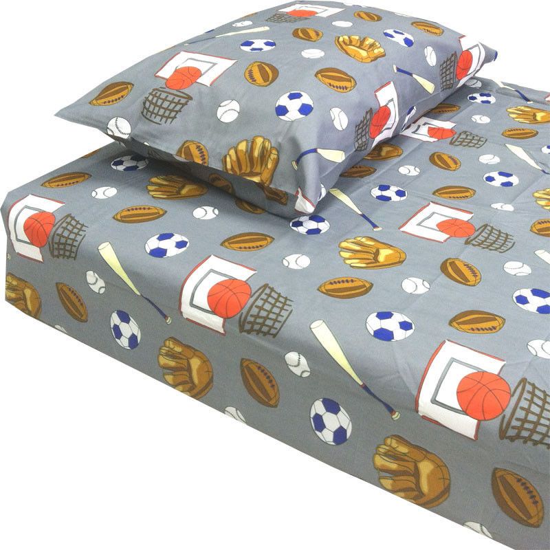 grey american sports twin bed sheet set boys teen teens kids bedding sport bed sheets