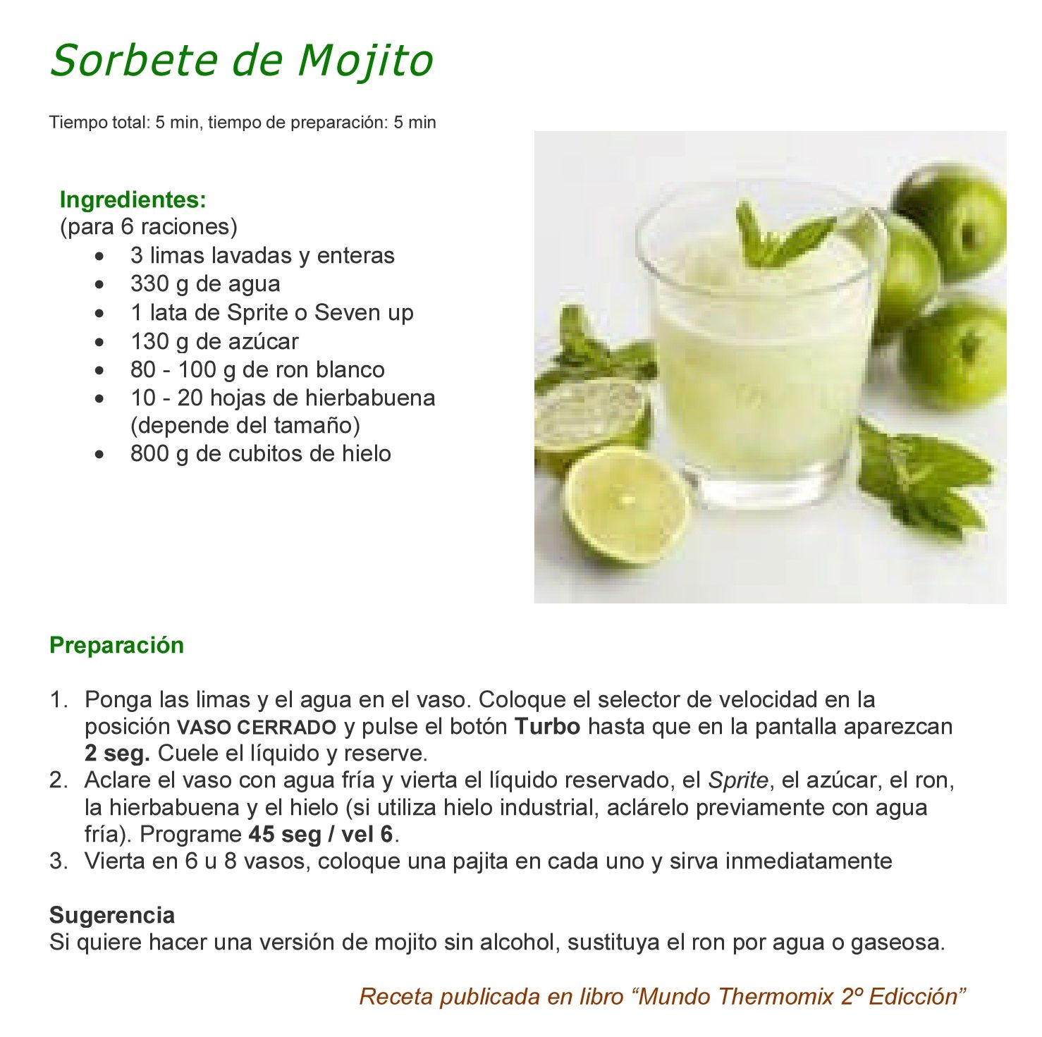 como preparar mojito sin alcohol casero