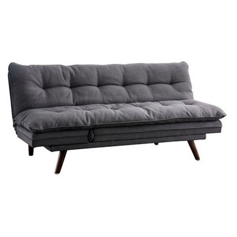 Mid Century Modern Mibasics Donnelly Chaise Convertible Futon Gray Chaise Convertible Futon