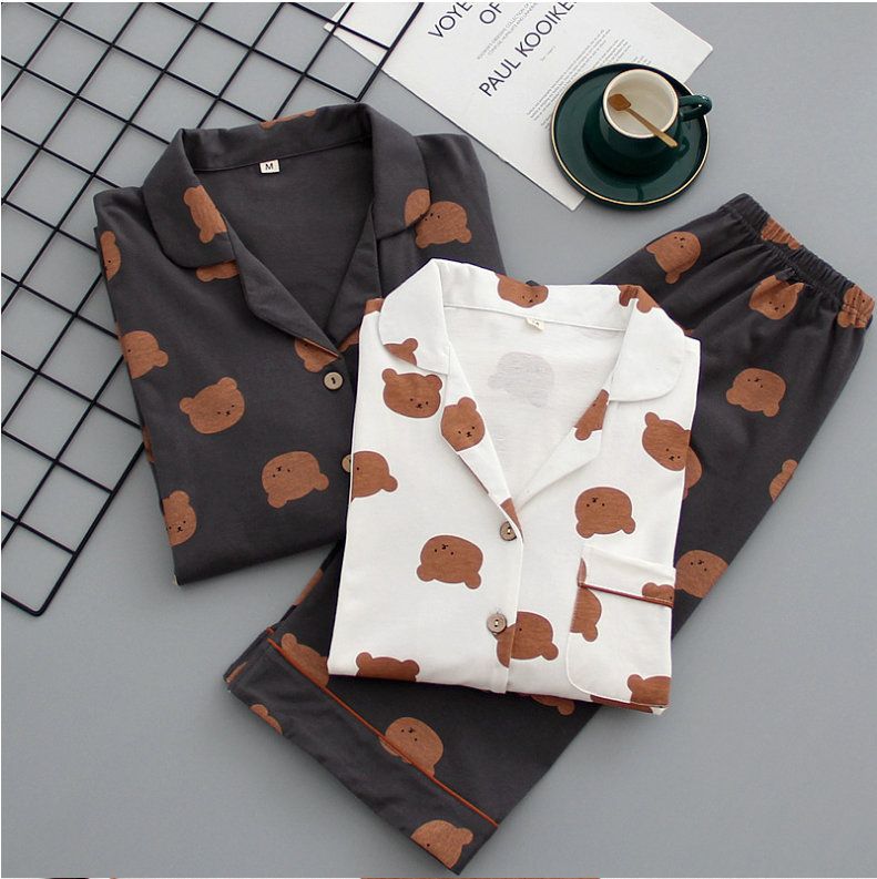Excited to share this item from my #etsy shop: Japanese style pajamas spring and autumn couple cotton long-sleeved trousers pajamas suit female four seasons home suit men #pants #malepajamas #couplepajamas #japanespajamas #womenpajamas #gift #christmasgift #homewear #sleepwear Cute Sleepwear, Sleepwear Sets, Womens Pyjama Sets, Pajama Set Women, Couple Pajamas, Pajama Suit, Outwear Women, Night Suit, Satin Pyjama Set