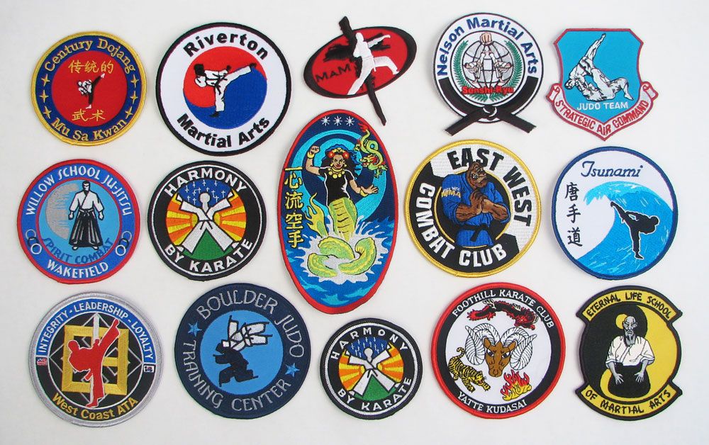 Tiger Yin Yang Gi Patches Badges Uniform Suit Martial Arts Embroidered Badge