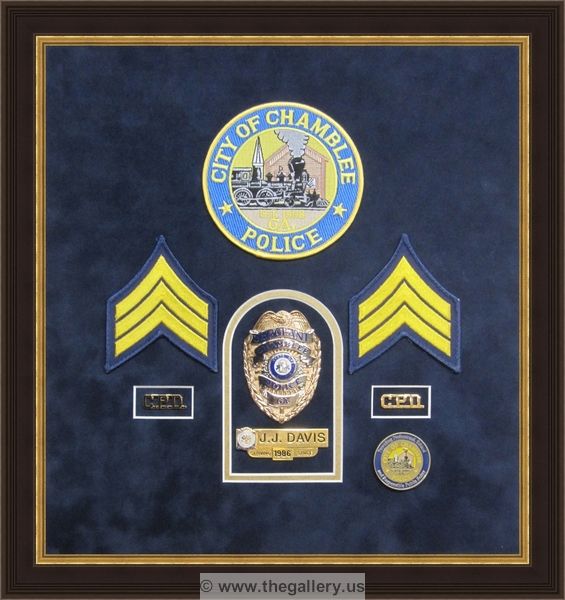 Police Badge Personalized Marble Photo Frame