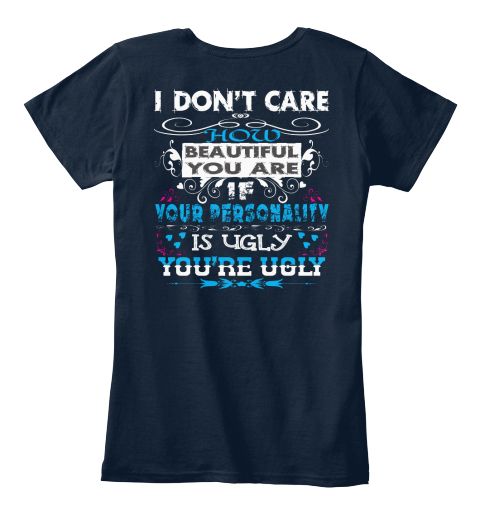 Awesome Best Quote T Shirt (Back) New Navy Women's T-Shirt Back | T