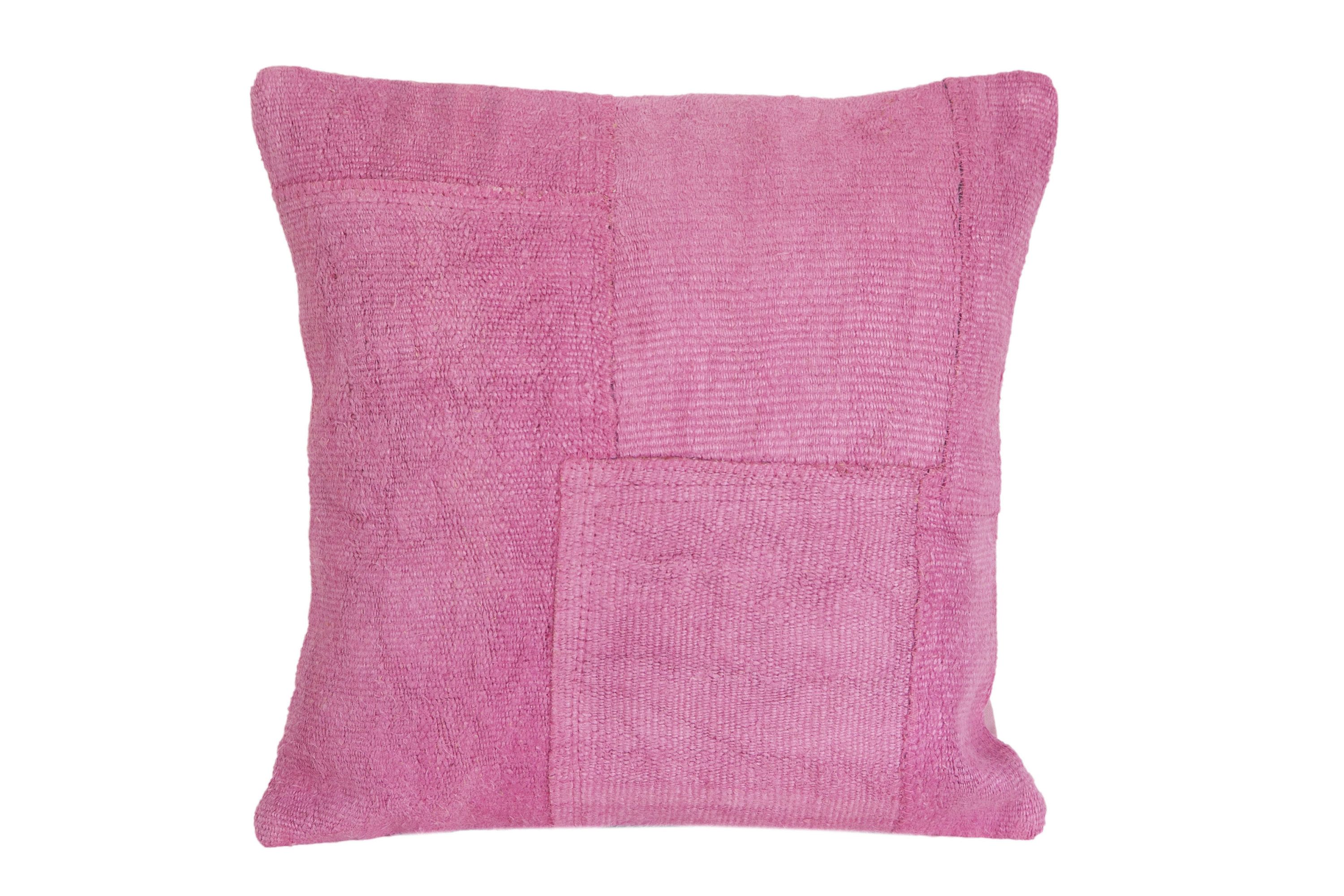 Striped Pink Tribal Turkish Hemp Pillow,Handmade Vintage Kilim Hemp Pillow,Livingroom Decoration Oushak Rug Pillow,Cushion Cover,Hemp,1561