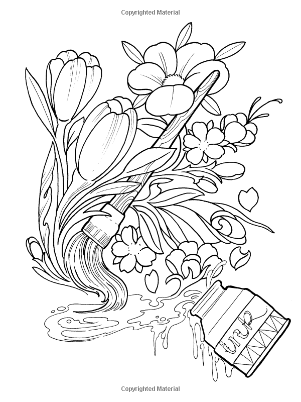 Download Dover Publications on Amazon / Creative Haven Floral Tattoo Designs Coloring Book / Erik Siuda ...