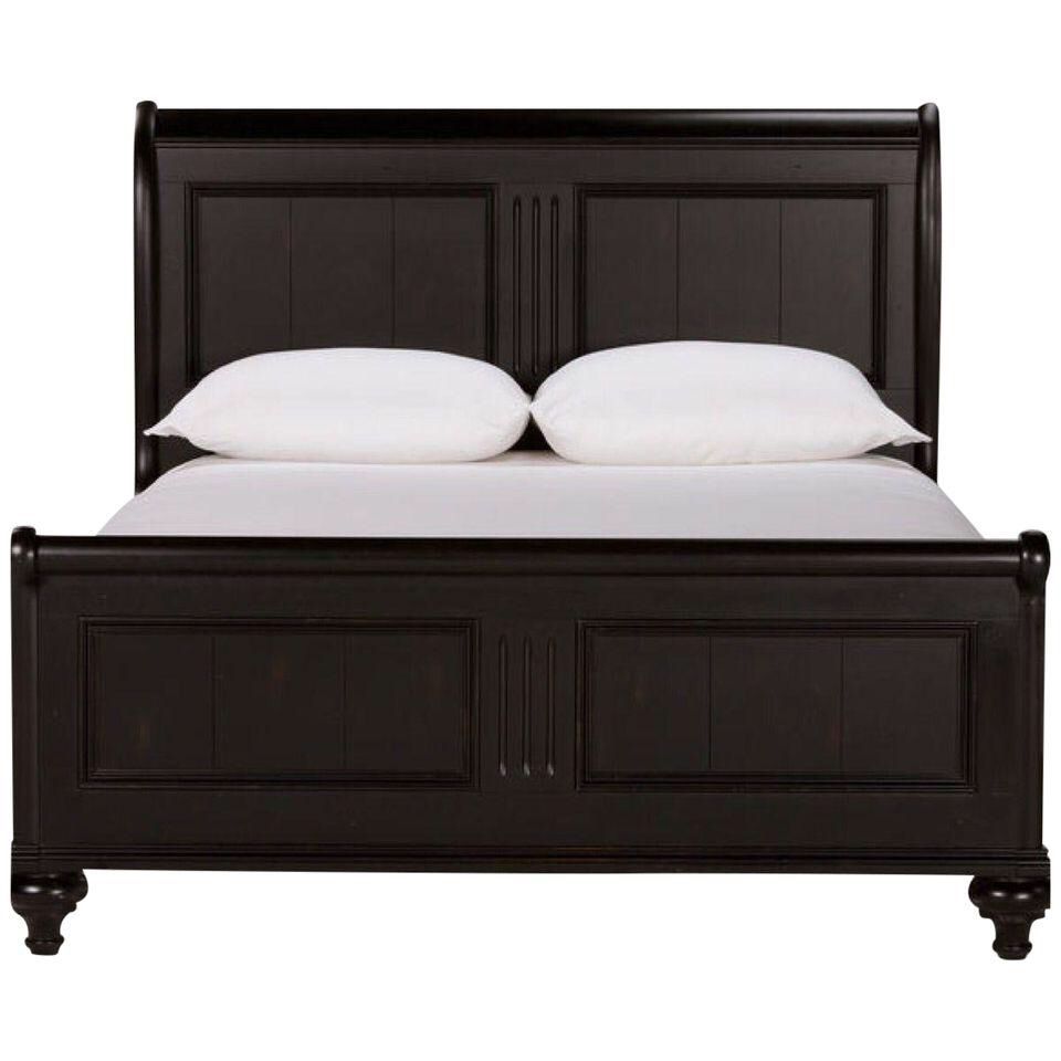 Robyn Bed From Ethan Allen King Sized Charcoal On Chairish Bed Frames