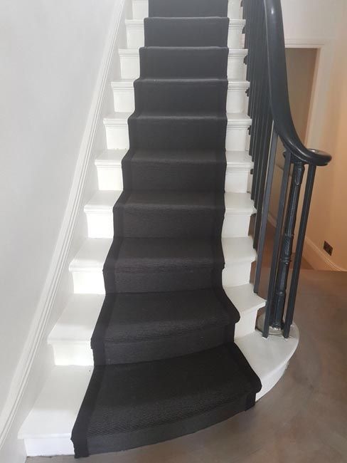 Stairs with Black Carpet
