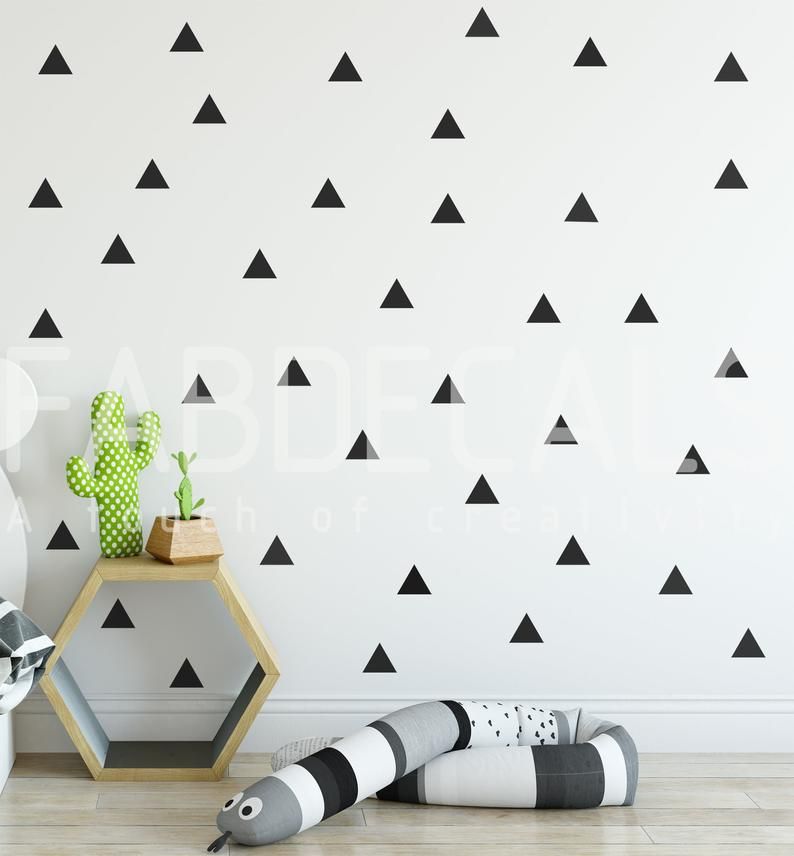 Triangle Wall Decals for Nursery Triangle Wall Stickers Peel /& Stick