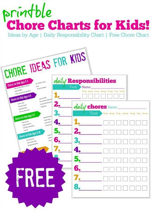 10 free printable chore charts for kids free printable chore chore charts for preschoolers