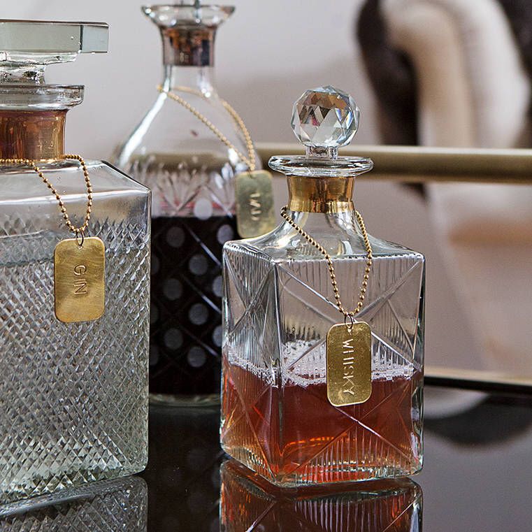 Decanter With Tags | Personalized Decanter With Tags | Personalized