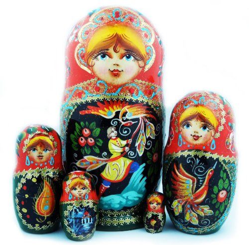 4 in Paint yourself u-503.4 Plain Blank Unpainted Russian Nesting Doll 3 pc