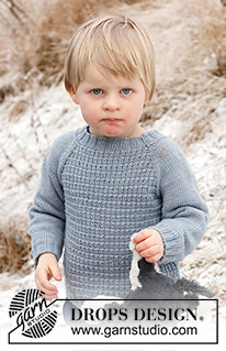 Gratis strikkeopskrifter og hækleopskrifter fra DROPS Design Baby Boy Knitting Patterns Free, Knitting For Kids, Baby Patterns, Crochet Patterns, Boy Jumper, Baby Boy Sweater, Baby Sweaters, Drops Design, Crochet Diagram
