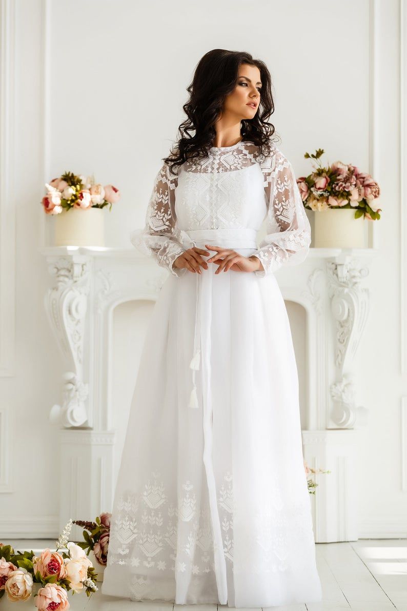 70s Boho Wedding Dress Vintage Hippie Ivory Off White Cream Etsy Vintage Wedding Dress Boho Lace Dress Boho Wedding Dresses Hippie
