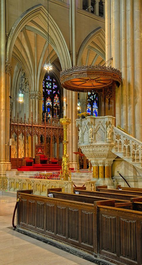 Pulpit At St. Patricks Cathedral | Church architecture, Cathedral, Old catholic church