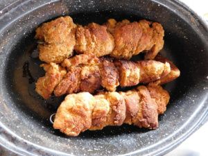 Moist ‘n Tender City Chicken – Nothing Like Mom Used to Make | Simply Grateful Cooking Baked Chicken Recipes, Pork Recipes, Cooking Recipes, Dishes Recipes, Family Recipes, Mock Chicken, City Chicken, Chicken Legs