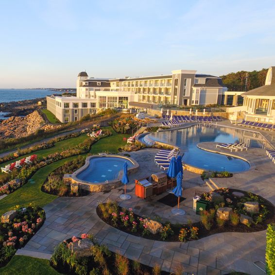Cliff House aerial7 resort in maine Family resort