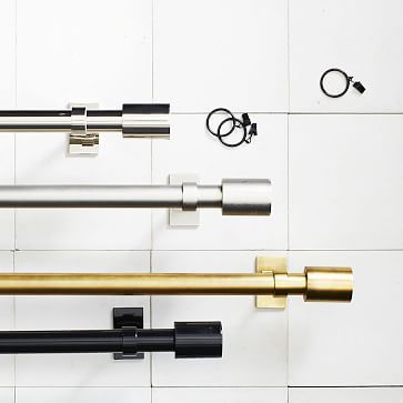 West Elm Rod Diy Curtain Rods Wooden Curtain Rods Double Rod Curtains