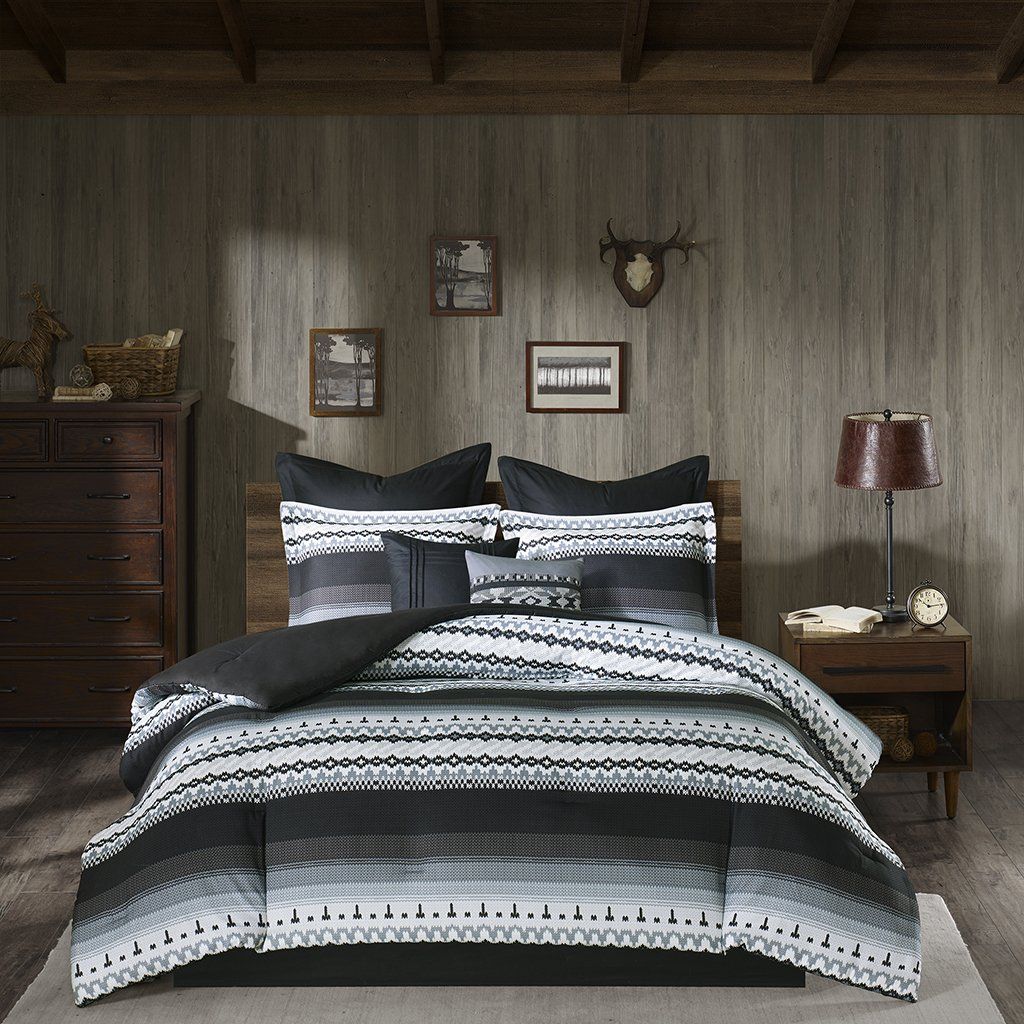 Woolrich Wr101877 Rooftop Comforter Set King Greyking