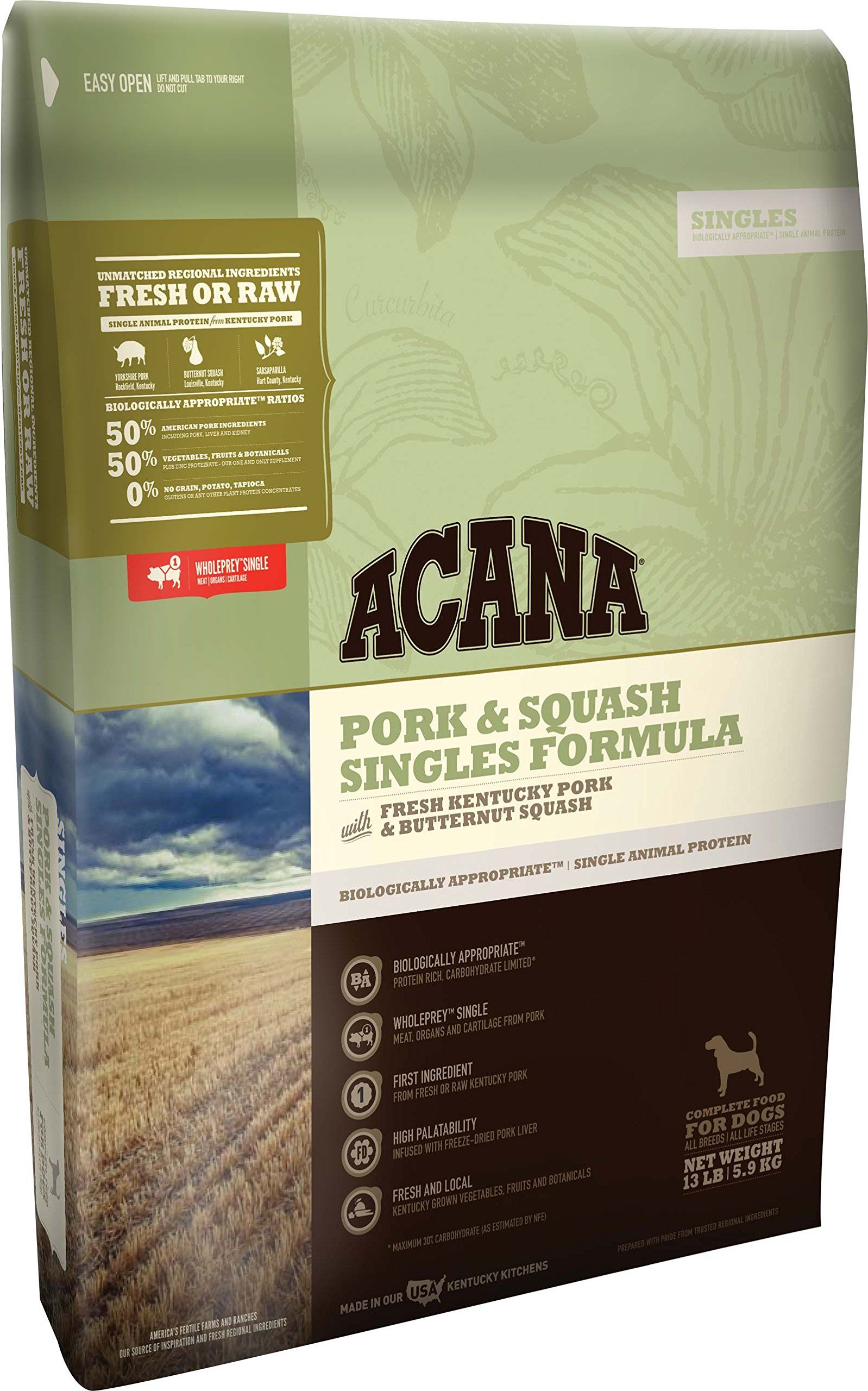 Orijen Acana Singles Pork And Squash Dry Dog Food 13 Lb You