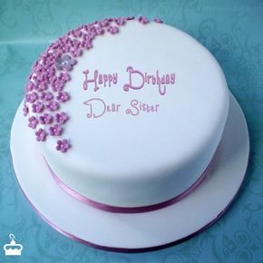 Happy Birthday Dear Sister Cake With Name Dear Sister Happy