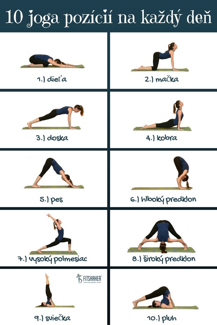 Týchto 10 joga pozícií by si mala robiť každý deň! - Fitshaker Yoga Fitness, Fitness Body, Health Fitness, Hard Yoga, Yoga Symbols, Healing Yoga, Yoga Positions, Yoga Body, Restorative Yoga