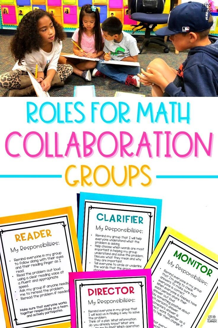 Math groups are a great way for students to work on math problems collaboratively. Have your students work as a team in collaborative groups to solve math word problems. Each member of the team has a specific role to encourage responsibility and active participation. Use this math activity during math workshop, guided math, or math centers. This allows students to problem solve with peer support. This math activity meets several Common Core standards. Hang the math poster for student reference. Student Centered Learning Activities, Parts Of Speech Activities, Fraction Activities, Math Center Activities, Math Centers, First Grade Resources, First Grade Math, Second Grade, Math Problem Solving