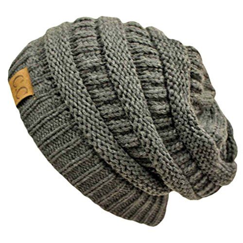 Stripey Knit Slouchy Beanies