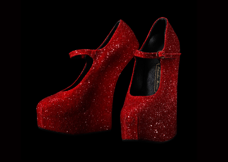 red sparkly shoes for adults