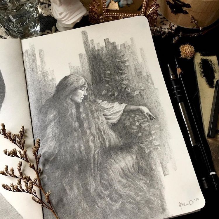 Sketchbook Drawings by Bea Obscena Sketchbook Drawings, Pencil Drawings, Painting Subjects, Classic Paintings, Pencil Illustration, Best Artist, Drawing People, Portrait Drawing, Old Hollywood
