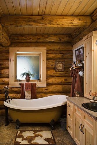 Log Bathroom Spark Ehow Com Homes Cabin Interiors - Log Home Bathroom Decorating Ideas Log Bathroom Spark Ehow Com Homes Cabin Interiors - Log Home Bathroom Decorating Ideas